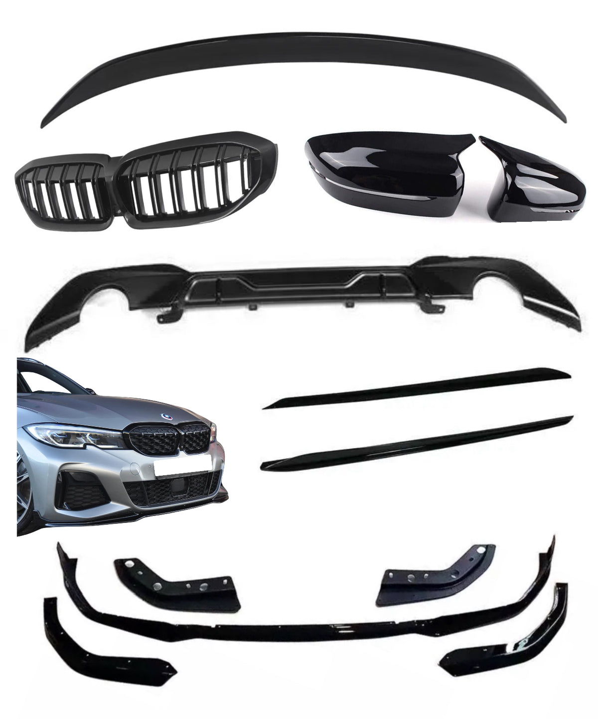 G20 Gloss black kit grille-mirrors full body kit 