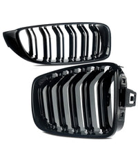Load image into Gallery viewer, BMW 4 Series F32 F33 F36 Gloss black grilles twin blade slats abs
