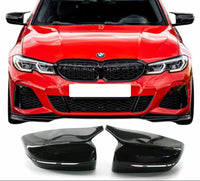 Load image into Gallery viewer, G20 SIDE WING MIRROR COVERS M STYLE GLOSS BLACK L R FOR BMW 3 SERIES G30 G21 G31
