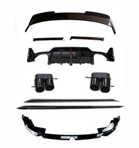 Load image into Gallery viewer, GLOSS BLACK BODY KIT FOR BMW 3 SERIES G21 LCI TOURING ESTATE QUAD TIPS DIFFUSER
