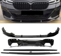 Load image into Gallery viewer, GLOSS BLACK BODY KIT FOR BMW 5 SERIES G30 G31 ESTATE SPLITTER DIFFUSER
