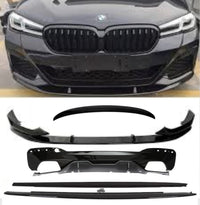 Load image into Gallery viewer, GLOSS BLACK BODY KIT FOR BMW 5 SERIES G30 G31 SPLITTER DIFFUSER SIDE SPOILER LCI
