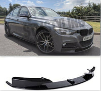 Load image into Gallery viewer, GLOSS BLACK FRONT LIP SPLITTER VALANCE FOR BMW 3 SERIES F30 F31 M SPORT SPOILER
