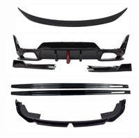 Load image into Gallery viewer, GLOSS BLACK MP STYLE BODY KIT FOR BMW 3 SERIES G20 LCI SPLITTER DIFFUSER FULL SD
