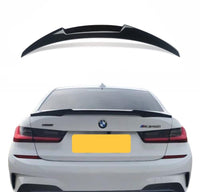 Load image into Gallery viewer, GLOSS BLACK M PERFORMANCE V M4  BOOT SPOILER WING LIP FOR BMW 3 SERIES G20 2019+
