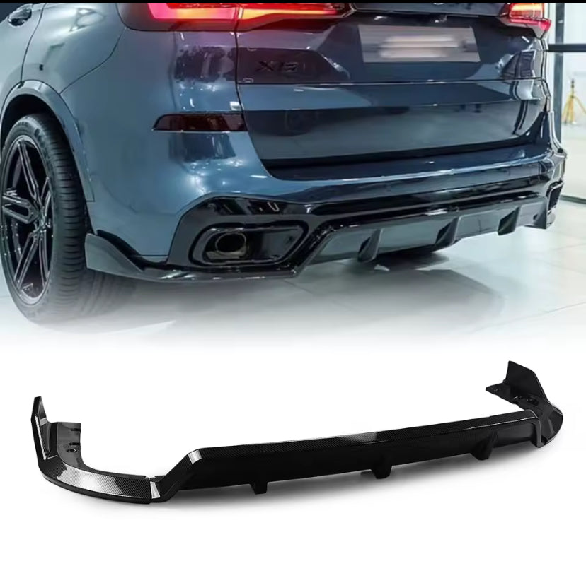 Gloss Black Rear Bumper Diffuser Side Cover For BMW G05 LCI X5 2023+