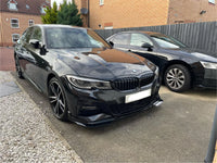 Load image into Gallery viewer, BMW G20 Kit Full Length Side Extensions Bodykit 3 Series Gloss Black Quad Led V Splitter - STM STYLING 
