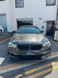 Load image into Gallery viewer, BMW 5 SERIES G30 G31 SE PRE LCI FRONT SPLITTER LIP SPOILER LUXURY GLOSS BLACK
