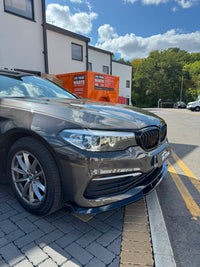 Load image into Gallery viewer, BMW 5 SERIES G30 G31 SE PRE LCI FRONT SPLITTER LIP SPOILER LUXURY GLOSS BLACK
