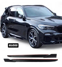 Load image into Gallery viewer, BMW X5 G05 M SPORT GLOSS BLACK SIDE SKIRTS EXTENSION BLADES PRE LCI FACELIFT - STM STYLING 
