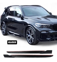 Load image into Gallery viewer, BMW X5 G05 M SPORT GLOSS BLACK SIDE SKIRTS EXTENSION BLADES PRE LCI FACELIFT - STM STYLING 
