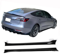 Load image into Gallery viewer, Tesla Model Y Aero Body kit Splitter Diffuser Spoiler Diffuser Gloss Black - STM STYLING 
