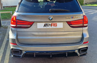 Load image into Gallery viewer, BMW X5 F15 Gloss Black Rear Diffuser Lip Valance Bumper + Side Canards M Sport - STM STYLING 
