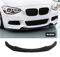 Load image into Gallery viewer, BMW 1 SERIES F20 F21 PRE LCI FRONT SPLITTER LIP M PERFORMANCE BLACK UK 2011-2014 - STM STYLING 
