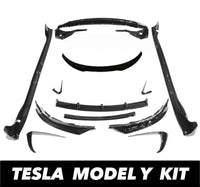 Load image into Gallery viewer, Tesla Model Y Aero Body kit Splitter Diffuser Spoiler Diffuser Gloss Black - STM STYLING 
