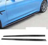 Load image into Gallery viewer, REAL CARBON FIBRE SIDE SKIRT EXTENSION BLADES FOR BMW M3 M4 F80 F82 F83
