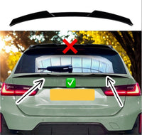 Load image into Gallery viewer, REAR MID SPOILER WING FOR BMW 3 SERIES G21 ESTATE TOURING GLOSS BLACK 2019+ ROOF
