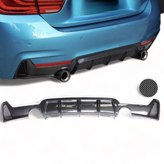 Rear Diffuser - Dual Exit - Fits BMW F32 F33 F36 - 4 Series - M Sport ...