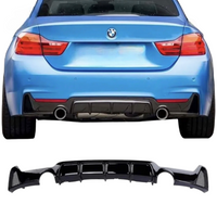 Load image into Gallery viewer, Rear Diffuser - Dual Exit - Fits BMW F32 F33 F36 - 4 Series - M Sport - Gloss Black
