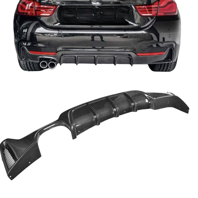 Rear Diffuser - Fits BMW F32 F33 F36 - 4 Series - M Sport - Carbon Loo ...