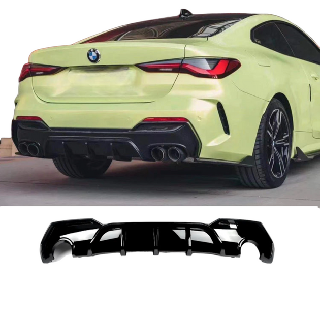 Rear Diffuser - Fits BMW G26 - 4 Series Gran Coupe - Gloss Black | STM ...