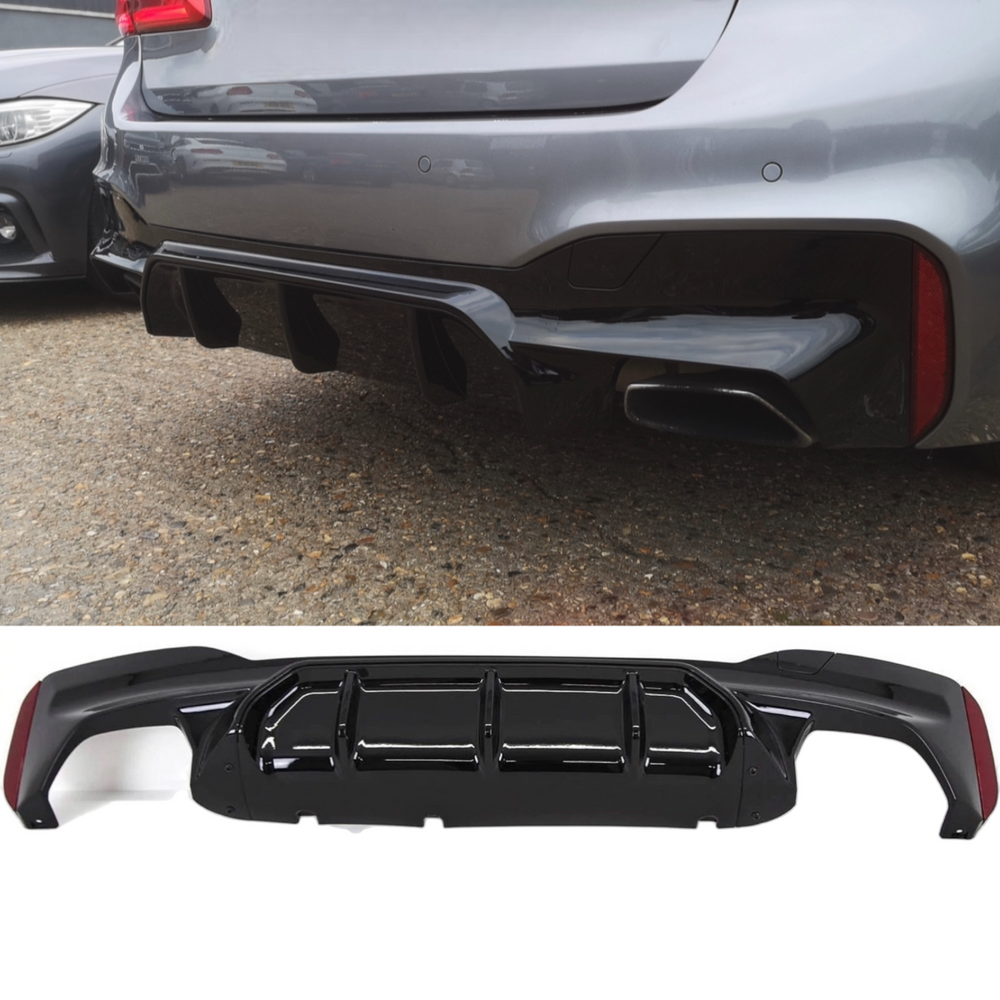 Rear Diffuser - Fits BMW G30 G31 - 5 Series - M5 Style - Gloss Black