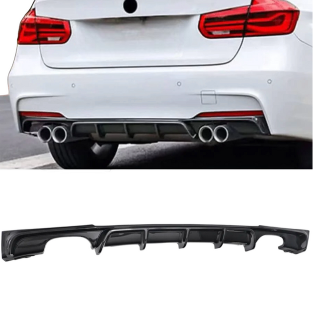 Rear Diffuser - Quad Exit - Fits BMW F30 F31 3 Series - M Sport - Glos ...