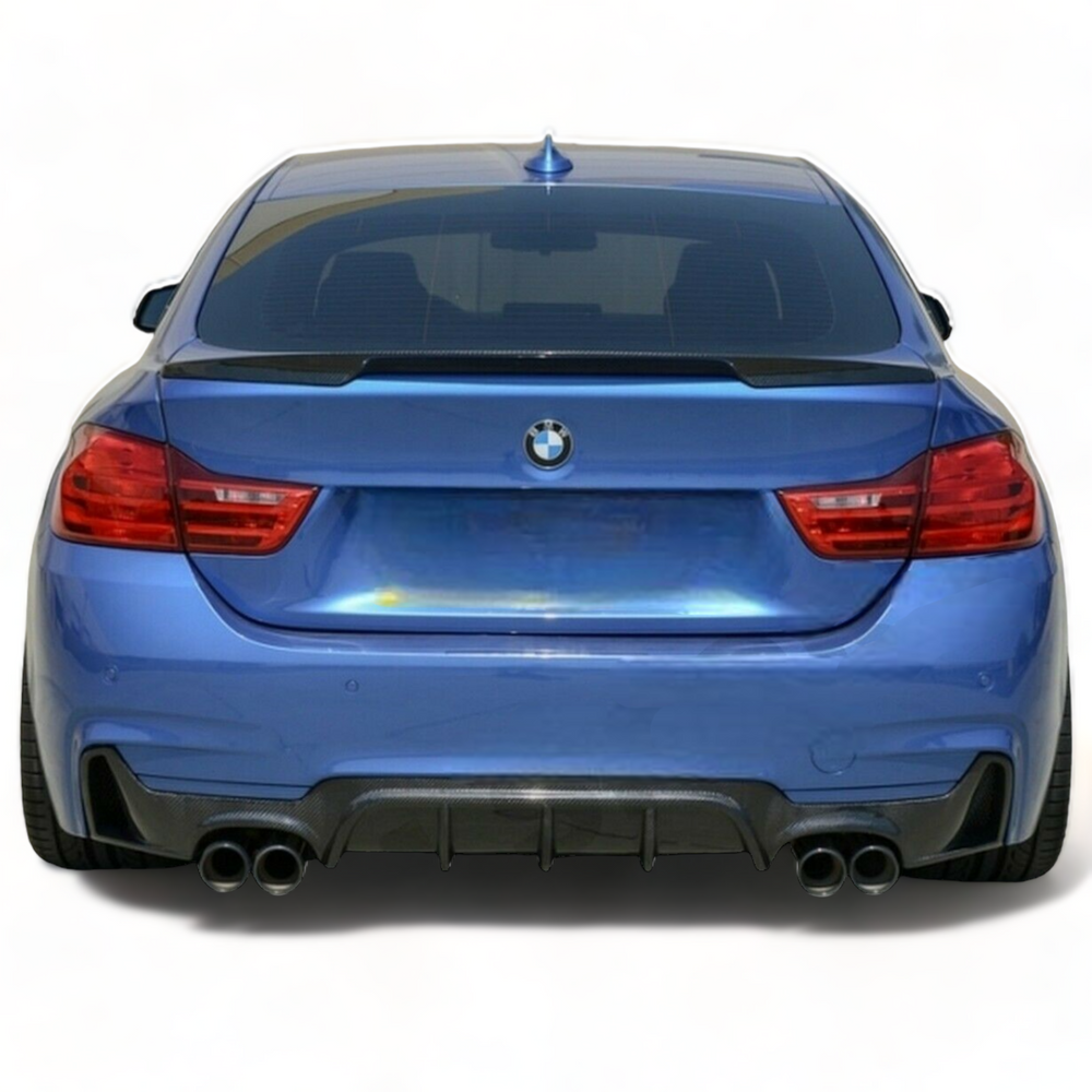 Rear Diffuser - Quad Exit - Fits BMW F32 F33 F36 - 4 Series - M Performance - Carbon - STM STYLING 
