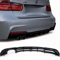 Load image into Gallery viewer, Rear Diffuser - Twin Exit - Fits BMW F30 F31 3 Series - M Sport - Gloss Black
