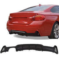 Load image into Gallery viewer, Rear Diffuser - Twin Exit - Fits BMW F32 F33 F36 - 4 Series - M Sport - Matte Black - STM STYLING 
