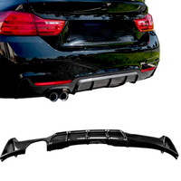Load image into Gallery viewer, Rear Diffuser - Twin Exit - Fits BMW F32 F33 F36 4 Series - Carbon Look
