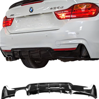 Load image into Gallery viewer, Rear Diffuser - Twin Exit - Fits BMW F32/F33/F36 M - 4 Series - M Performance - Gloss Black
