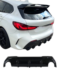 Load image into Gallery viewer, Rear Diffuser - Twin Exit - Fits BMW F40 - 1 Series - M Sport - Gloss Bl
