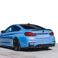 Load image into Gallery viewer, Rear Diffuser - V Style - Fits BMW M3 M4 F80 F82 F83 - 4 Series - M Performance - Carbon Look
