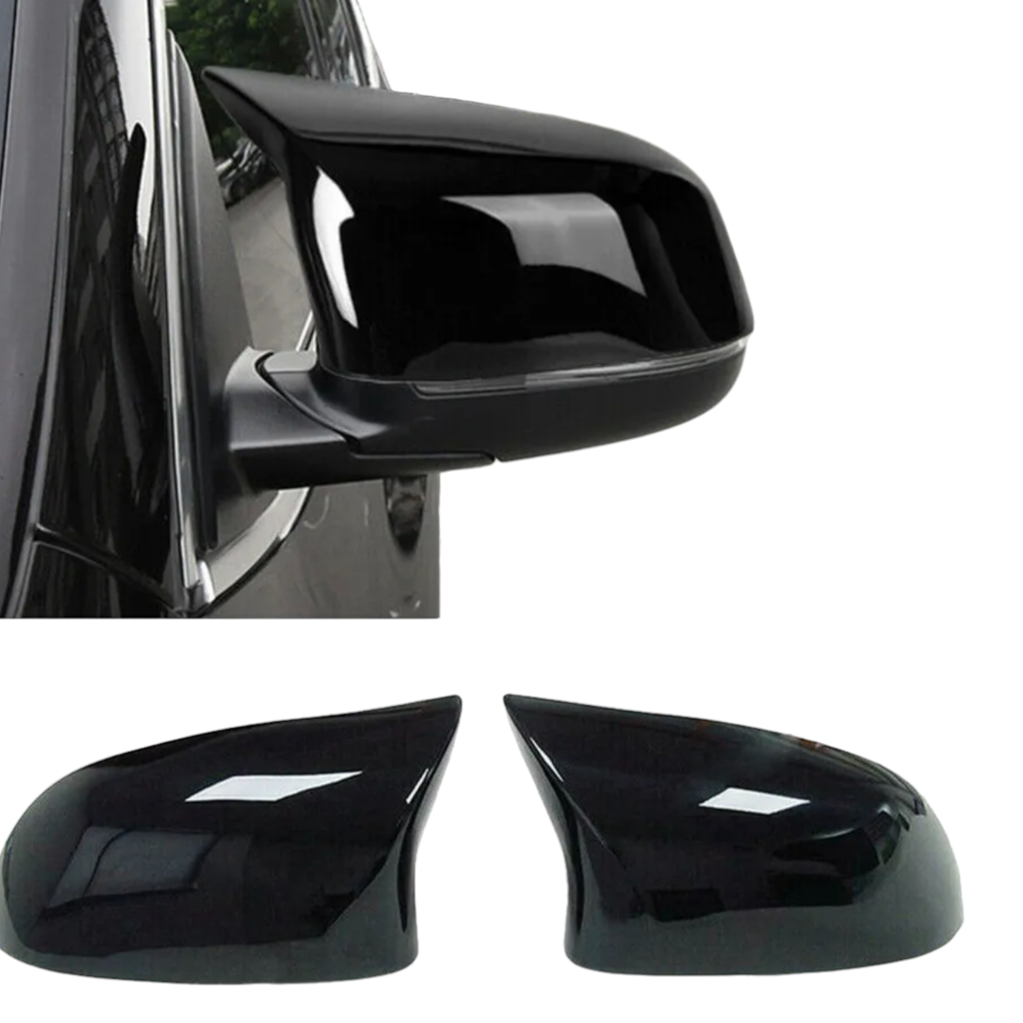 thumbnail image 2 of Black Left Driver Side Mirror Cover For BMW X3 2011-2014 - Front Painted Replacement 2 of 2