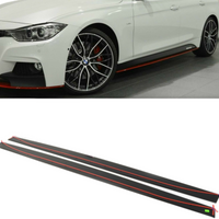 Load image into Gallery viewer, Side Skirt Extension Blades - Fits BMW F30 3 Series - Matte Black
