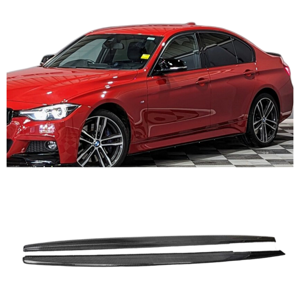 Side Skirt Extension Blades - M Sport - Fits BMW F30 F31 3 Series - Carbon Look - STM STYLING 