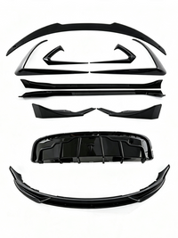 Load image into Gallery viewer, TESLA MODEL 3 GLOSS BLACK AERO KIT SPLITTER SPOILER SKIRTS DIFFUSER 2018-24 PRE LCI Kit Includes:
