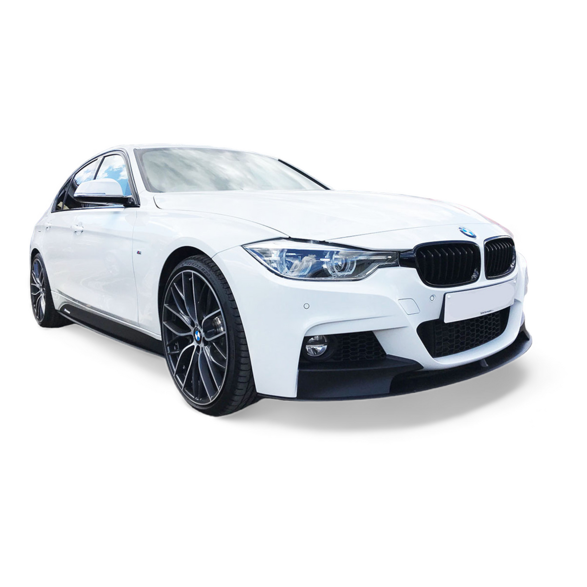 thumbnail image 2 of Gloss Black Front Bumper Splitter Lip – For BMW 3 Series F30 F31, M Performance Style, 1pc ABS 2 of 4