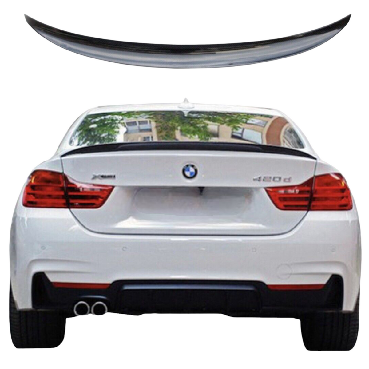done Car Boot Spoiler - Fits BMW F32 4 Series coupe 2014-2020 - MP Style - Gloss Black