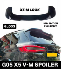 Load image into Gallery viewer, BMW X5 G05 Roof Spoiler Gloss Black Rear Window Wing M Performance 2019+ STM

