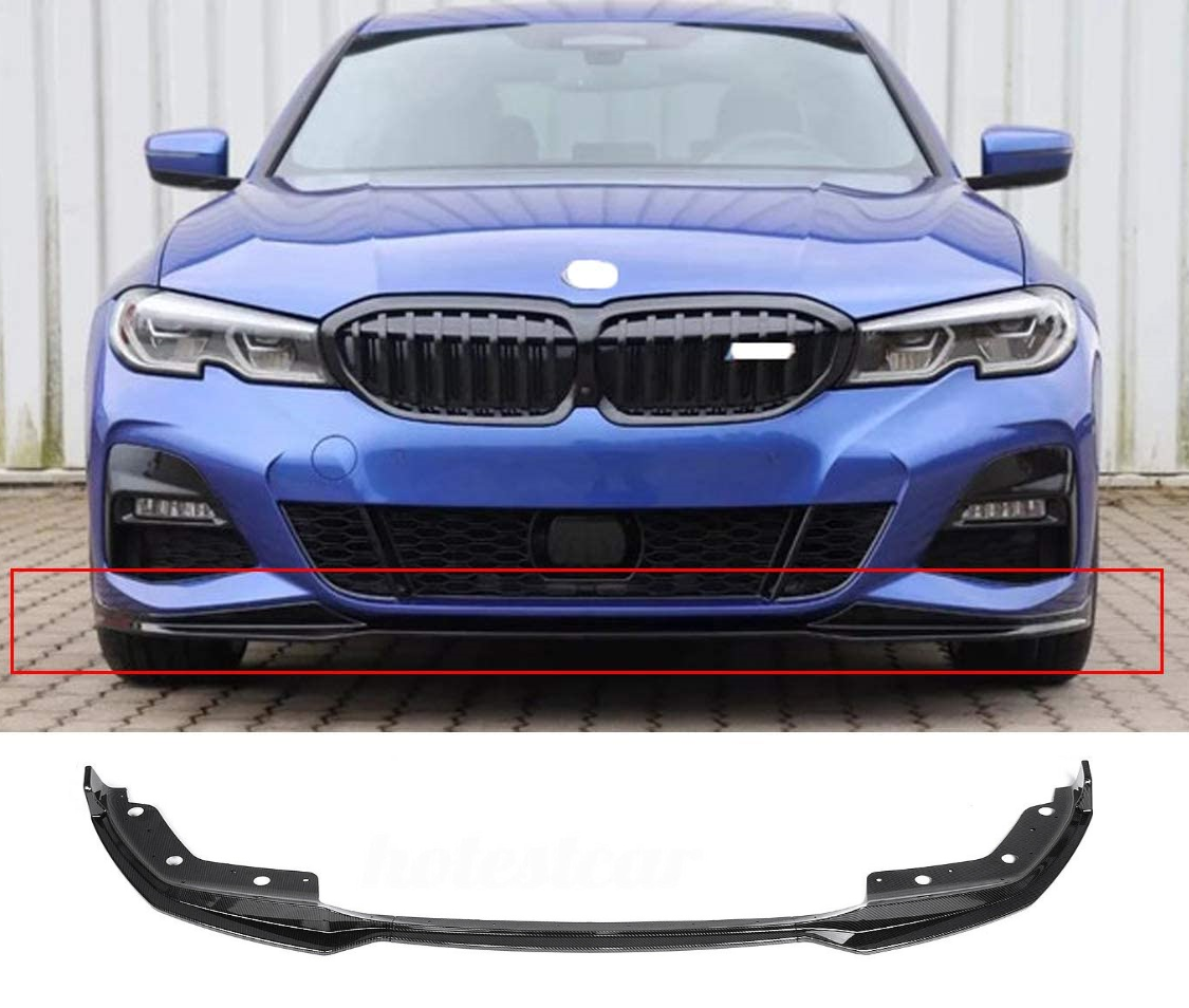 GLOSS BLACK BMW 3 SERIES G20 M PERFORMANCE SPLITTER FRONT CHIN LIP ABS VALANCE