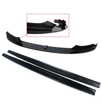 Load image into Gallery viewer, GLOSS BLACK BMW F32 F33 F36 FOR M4 STYLE BUMPER PERFORMANCE V FRONT SPLITTER LIP
